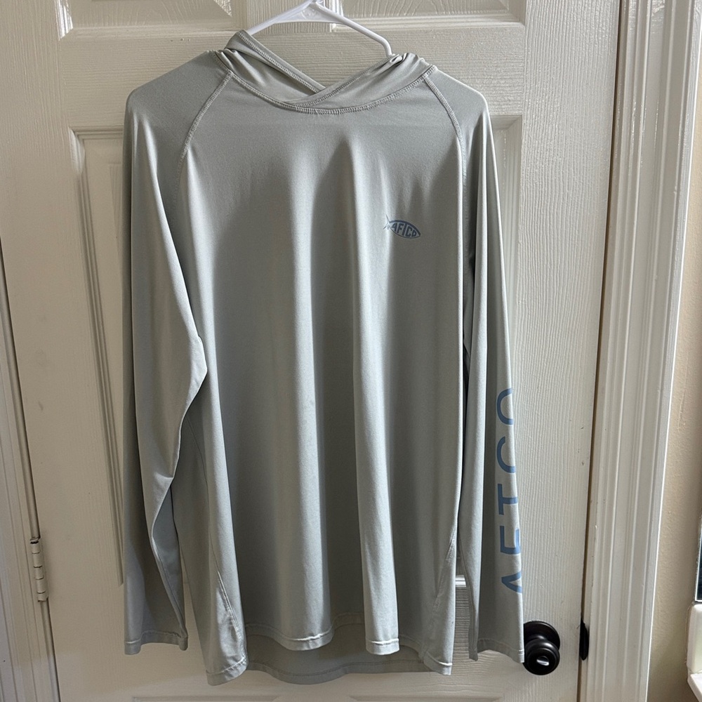AFTCO Gray Performance Hoodie
